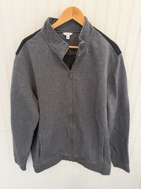 Calvin Klein Men's Full-Zip Gray Sweatshirt Jacket Size XL